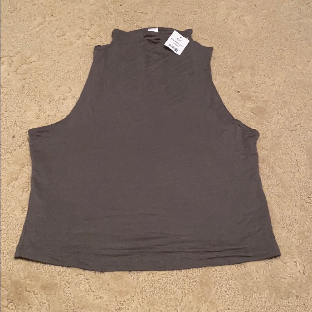 High neck olive green shirt